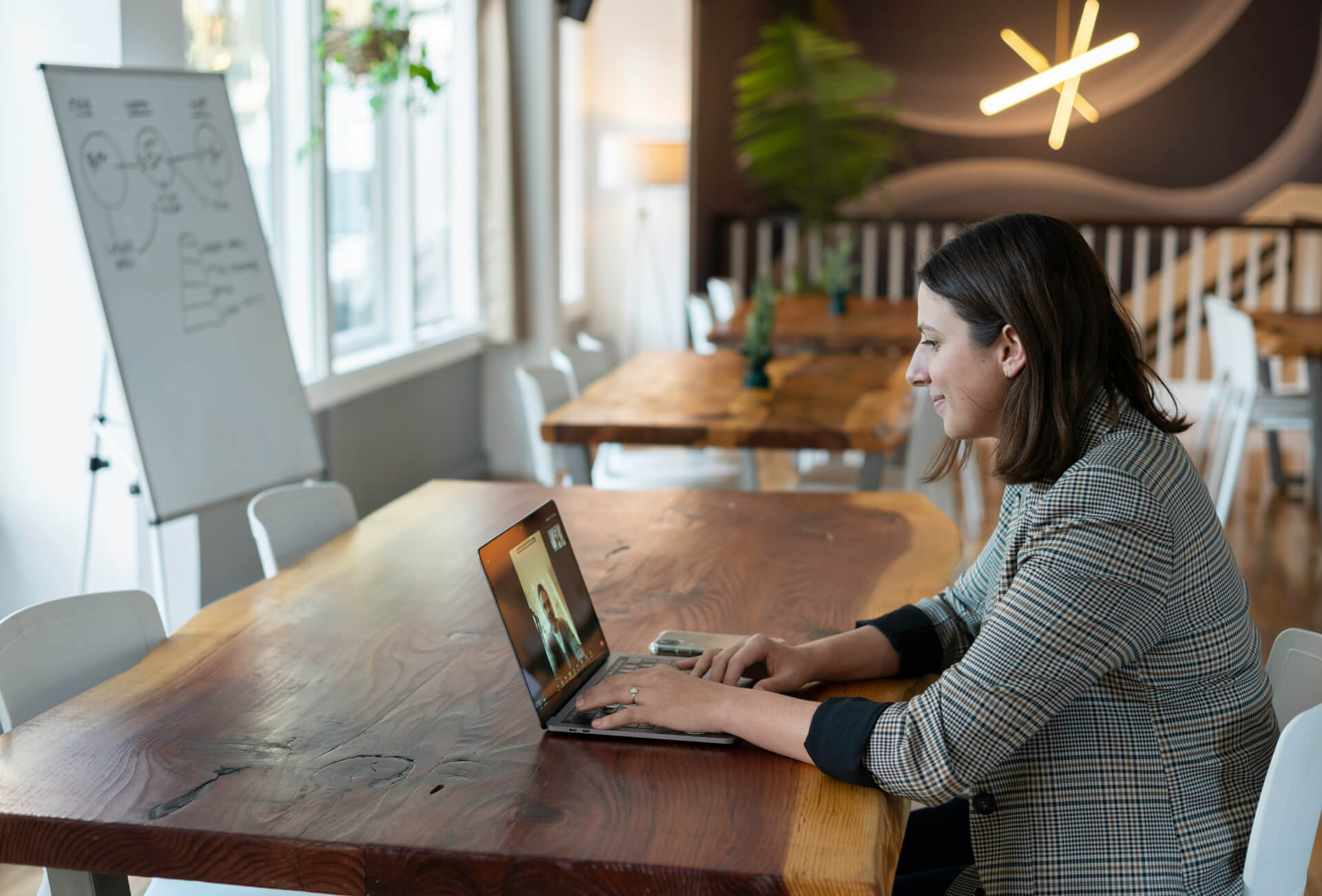 Woman on a video call