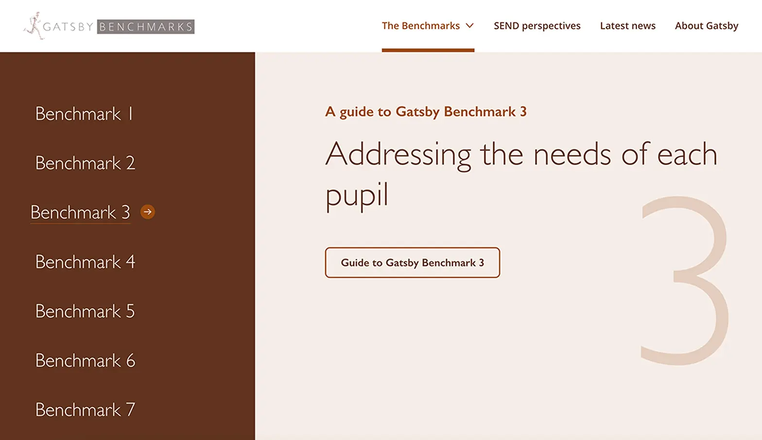 Screenshot of Gatsby Benchmarks website