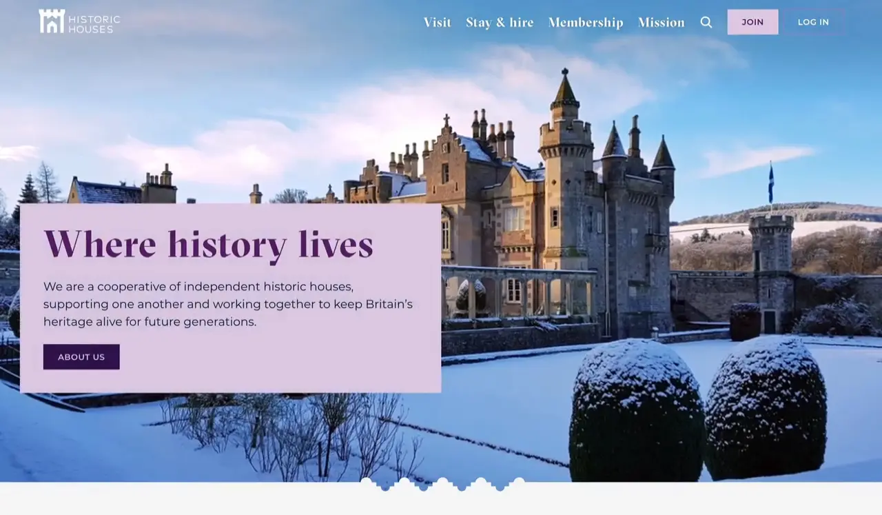 Image placeholder for video recording of Historic houses website