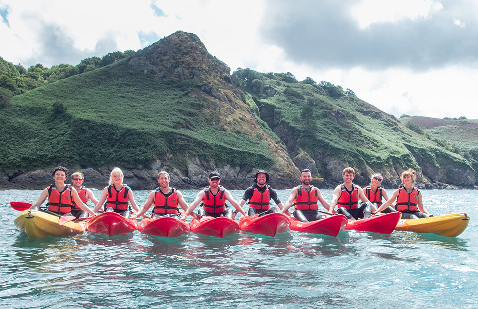 The Pixelfridge team on Kayaks