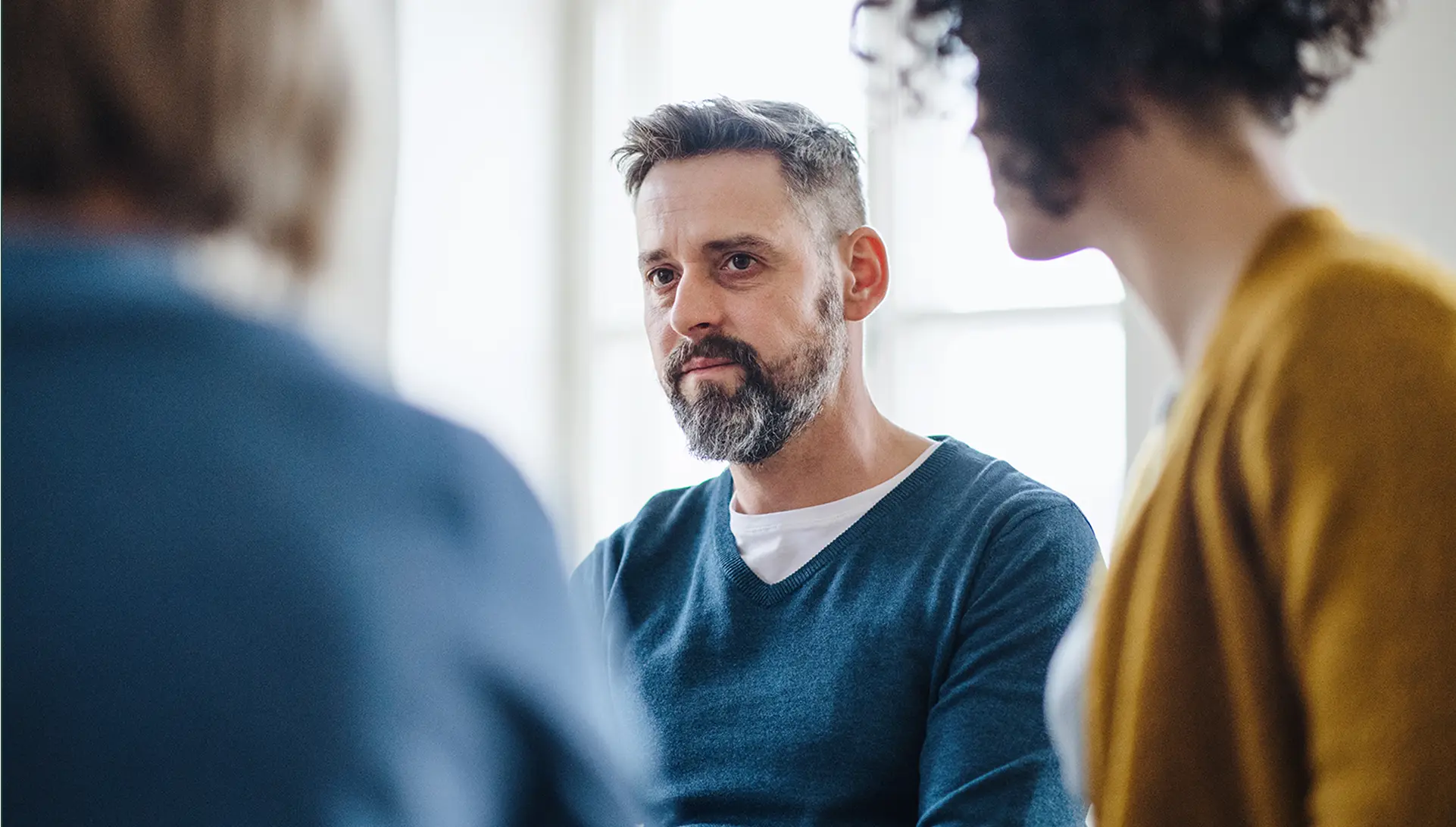 Image of a man in a therapy session