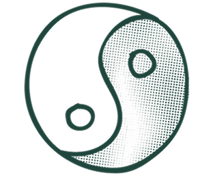 Icon showing a yin-yang